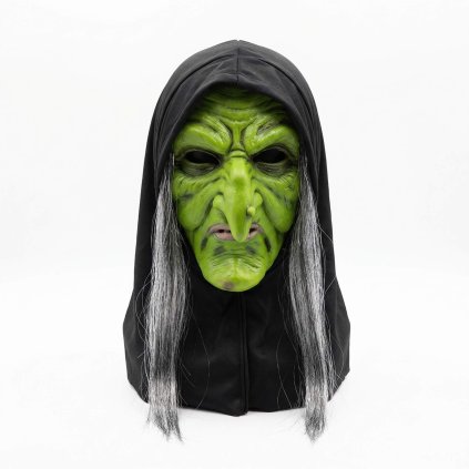 gumova maska carodejnice zelena