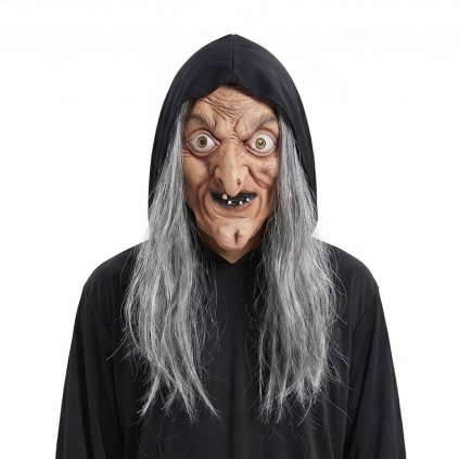 maska čarodejnice s vlasy