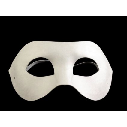 Bílá maska na ples k domalování