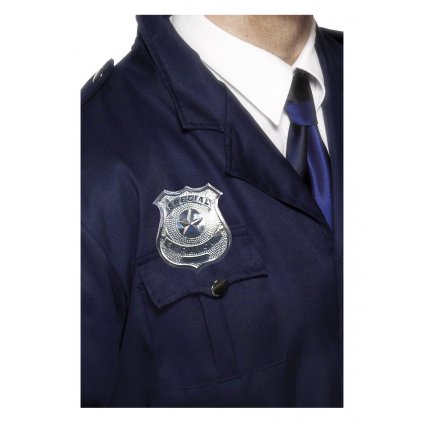Policejní odznak kovový pro kostým policisty