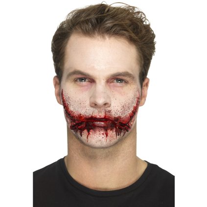 halloween umělé zranění úsměv joker