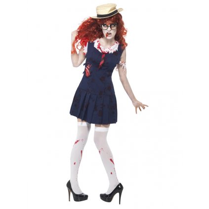 zombie halloween kostým školačka