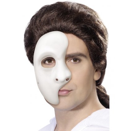 Bílá karnevalová maska fantom