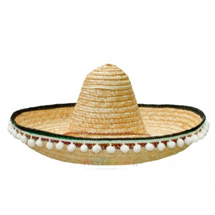 mexické sombrero slaměné