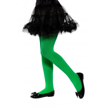 Dětské punčocháče zelené halloween čarodějnice