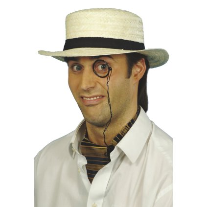 Slaměný klobouk 20. léta Boater