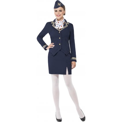 Kostým letušky modrá uniforma