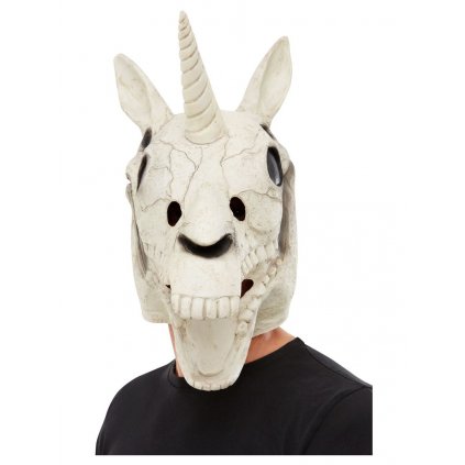 halloween Maska lebka jednorožce