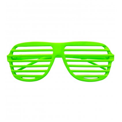 Neonově zelené brýle s mřížkou