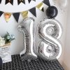 Stříbrný set balónky a foliový balónek číslo 9