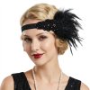 Retro Flapper čelenka s peřím 20 leta