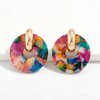 Náušnice kruhy barevné obleceni a sperky 80 leta