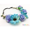 květinová čelenka modrá
