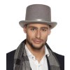 Šedý klobouk cylindr