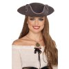 dámský pirátský klobouk šedý