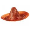 mexicky klobouk sombrero oranzove slamene