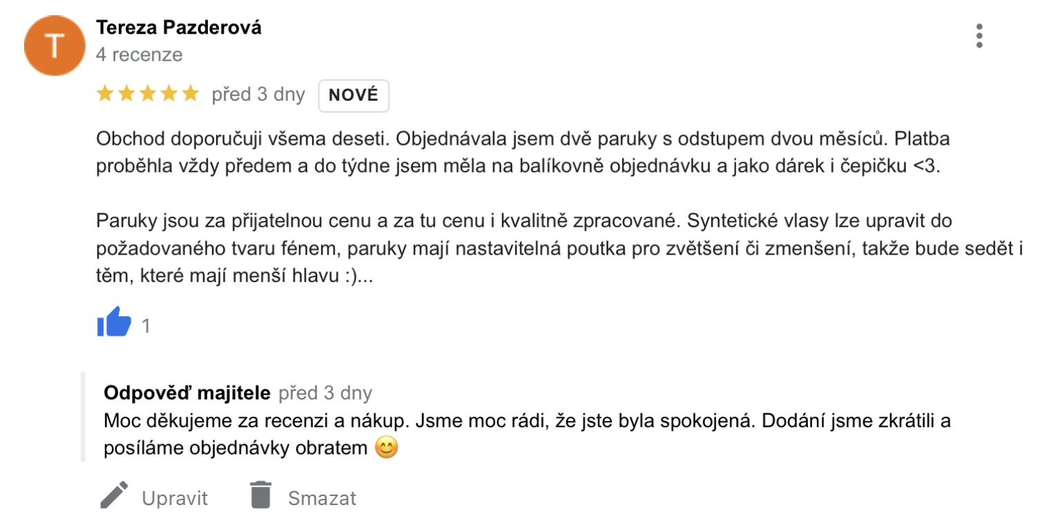 Recenze Paruky z druhé ruky