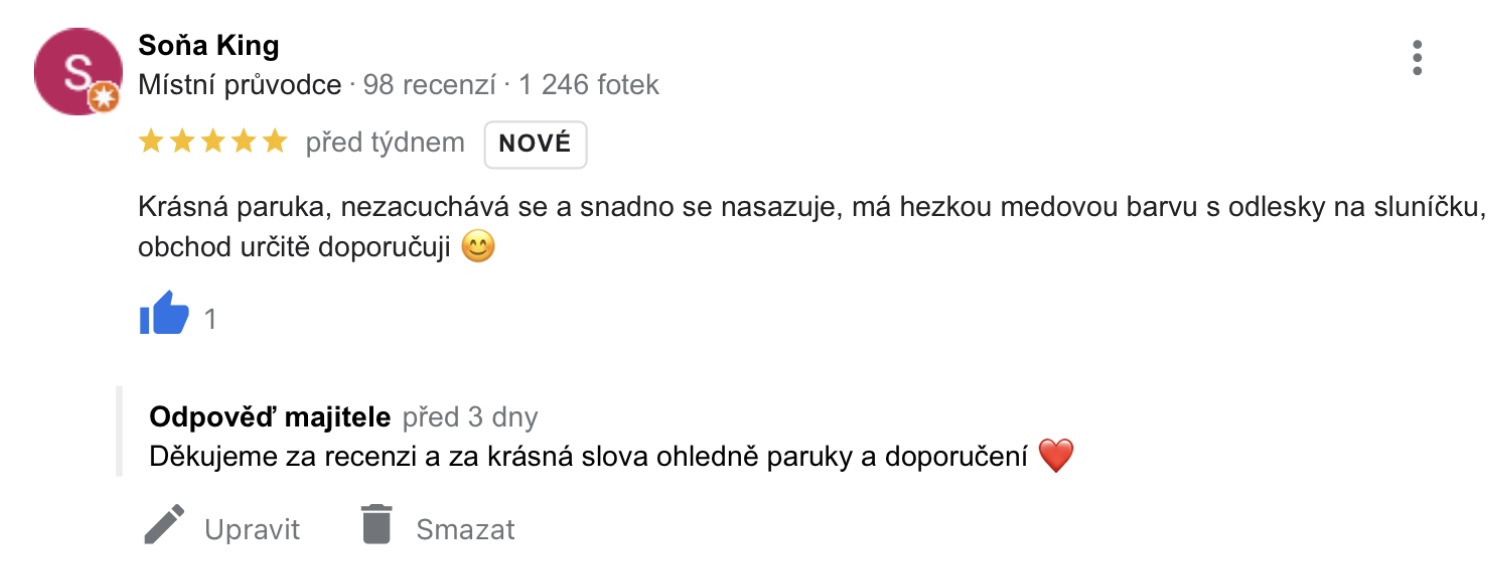 Recenze Paruky z druhé ruky