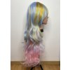 Duhová cosplay syntetická paruka.