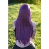 Fialová rovná syntetická lace front paruka