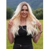 Ombré blond vlnitá paruka ze syntetických vlasů