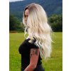 Ombré blond vlnitá paruka ze syntetických vlasů