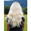 Ombré blond vlnitá paruka ze syntetických vlasů
