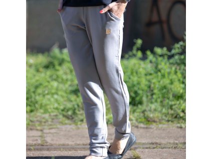 Tepláky modal šedé