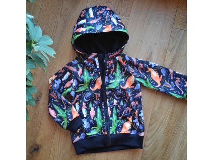 Softshellová bunda zateplená se zvířátky