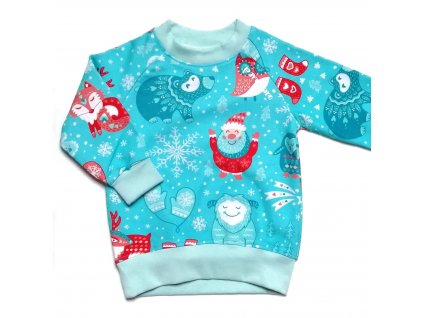 Mikina se zimním vzorem