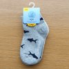 Ponožky sneaker šedo-modré s rybami 3pack