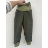 Khaki softshellové kalhoty s flísem