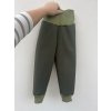 Khaki softshellové kalhoty s flísem