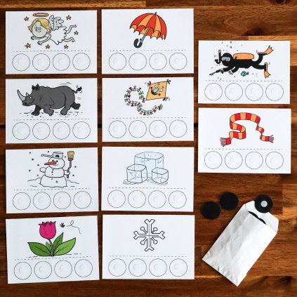 Slabikarty – sada 10 karet se slabikami