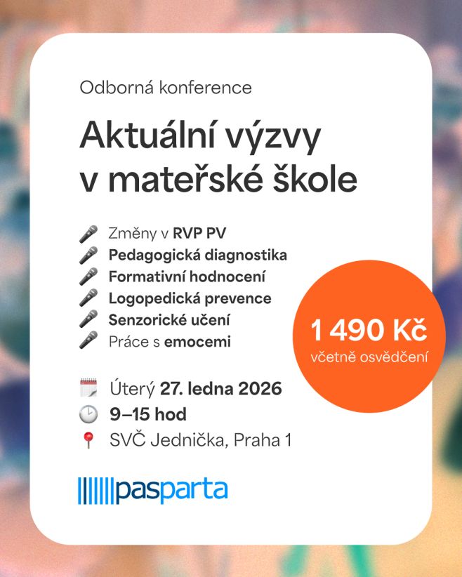 Zajímají vás novinky v RVP PV, jak na pedagogickou diagnostiku v MŠ, logopedickou prevenci, formativní hodnocení nebo...