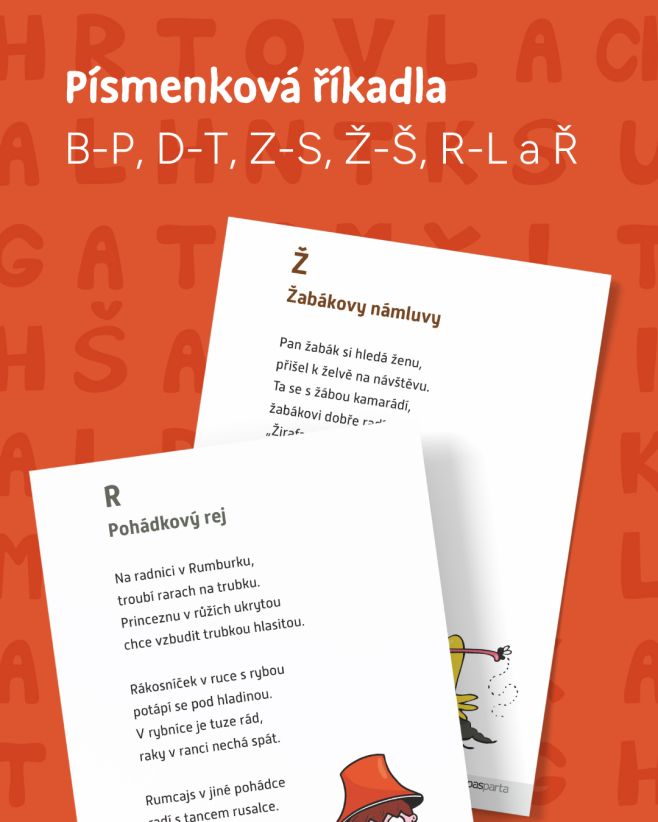 Logopedická říkadla jako cesta ke správné výslovnosti? 11 pracovních listů s říkadly zaměřenými na dvojice souhlásek B–P,...