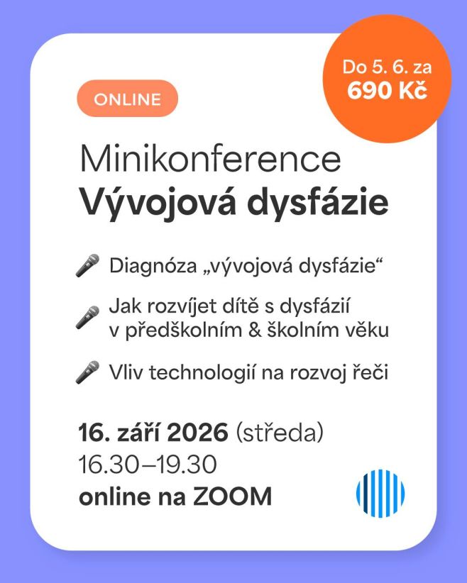 Co děláte 16. září? 🗓️ Zveme vás na online minikonferenci věnovanou vývojové dysfázii! Dozvíte se, jak tuto diagnózu...