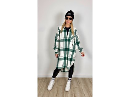 Dlouhá košile s kapsami TIANNA zelená