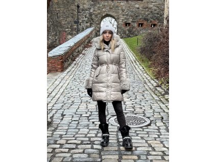 Zimní bunda PELLICIA - béžová