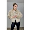 Krátký kožich z umělé kožešiny CHIC béžový
