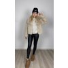 Krátký kožich z umělé kožešiny CHIC béžový