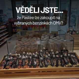 Věděli jste, že Pastee už nějaký ten pátek najdete na vybraných benzínkách OMV? 🚗💨 Už jste nás na nějaké benzínce potkali? 😊