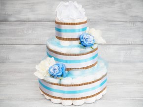 Plenkovy dort tripatrovy bilý pro chlapecka