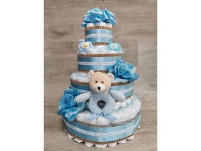 Plenkový dort čtyřpatrový pro chlapečka