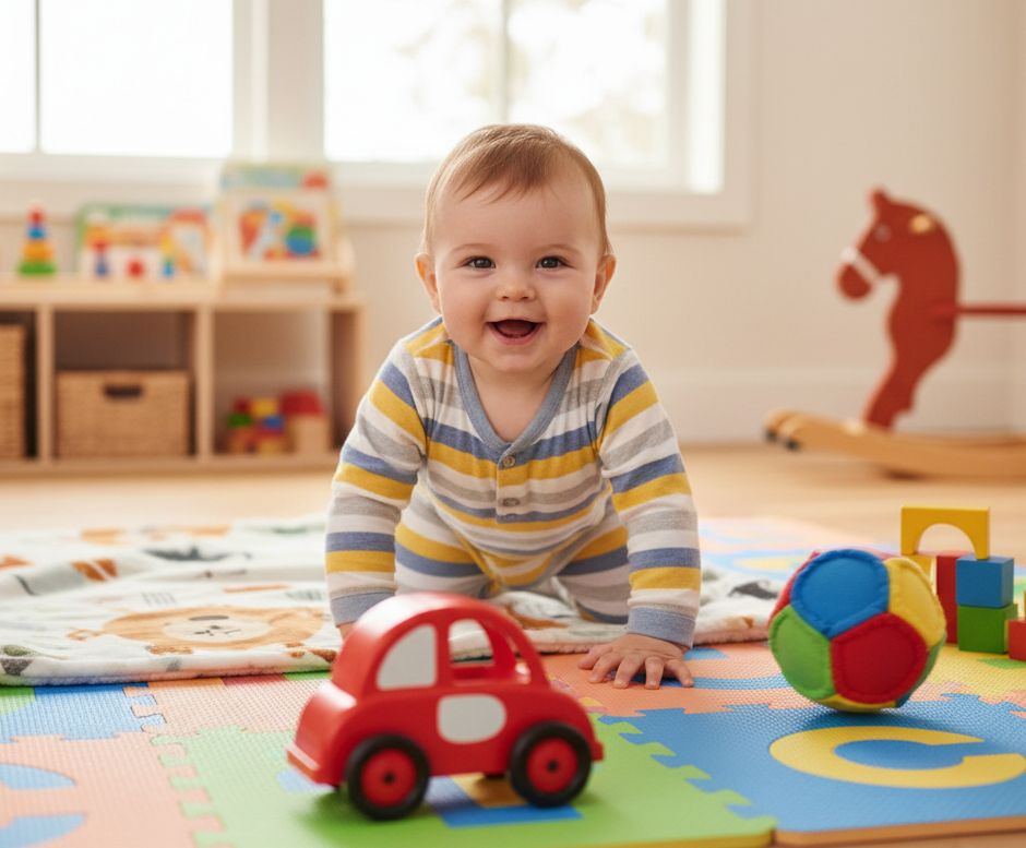 Ako naučiť dieťa štvornožkovať? Míľniky, cviky a tipy na podporu lozenia. 3