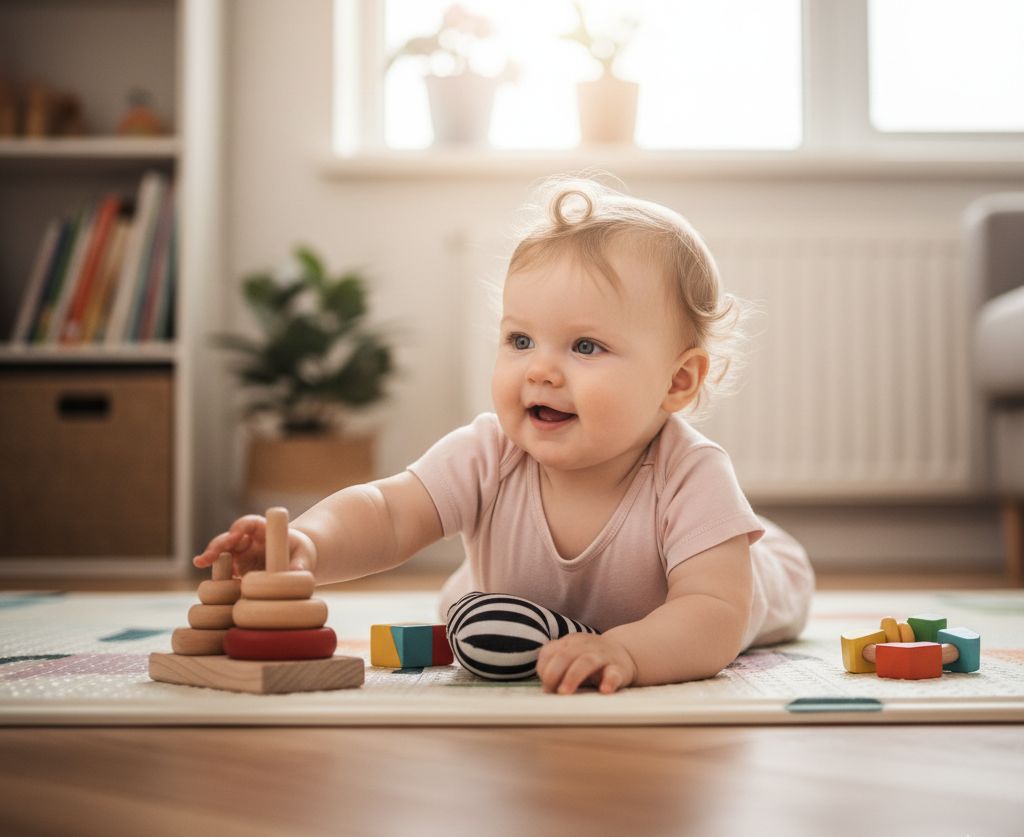 Psychomotorický vývoj dieťaťa: Tabuľka míľnikov a tipy po mesiacoch 4