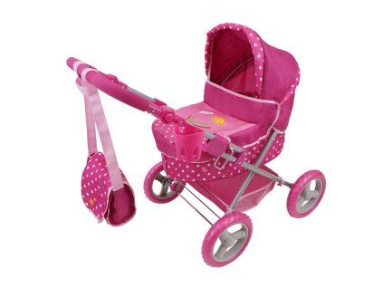 Kočík pre bábiky s taškou - Bodka