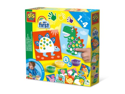 Prstové farby - dofarbi si dinosaura