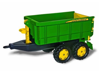 Vlečka za traktor John Deere vyklápacia zelená