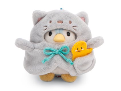 NICI plyš MyMochi Tučniak Waddle 8cm v kostýme mačičky a kačičkou, set darčekové balenie 8,5x6,5x10c